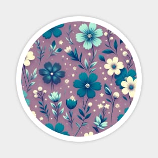 Purple Floral Magnet